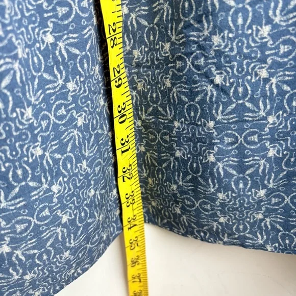 Aritzia Wilfred Oversized Flowy Blue White Patterned Dress Small Boho Cottage - Picture 10 of 10